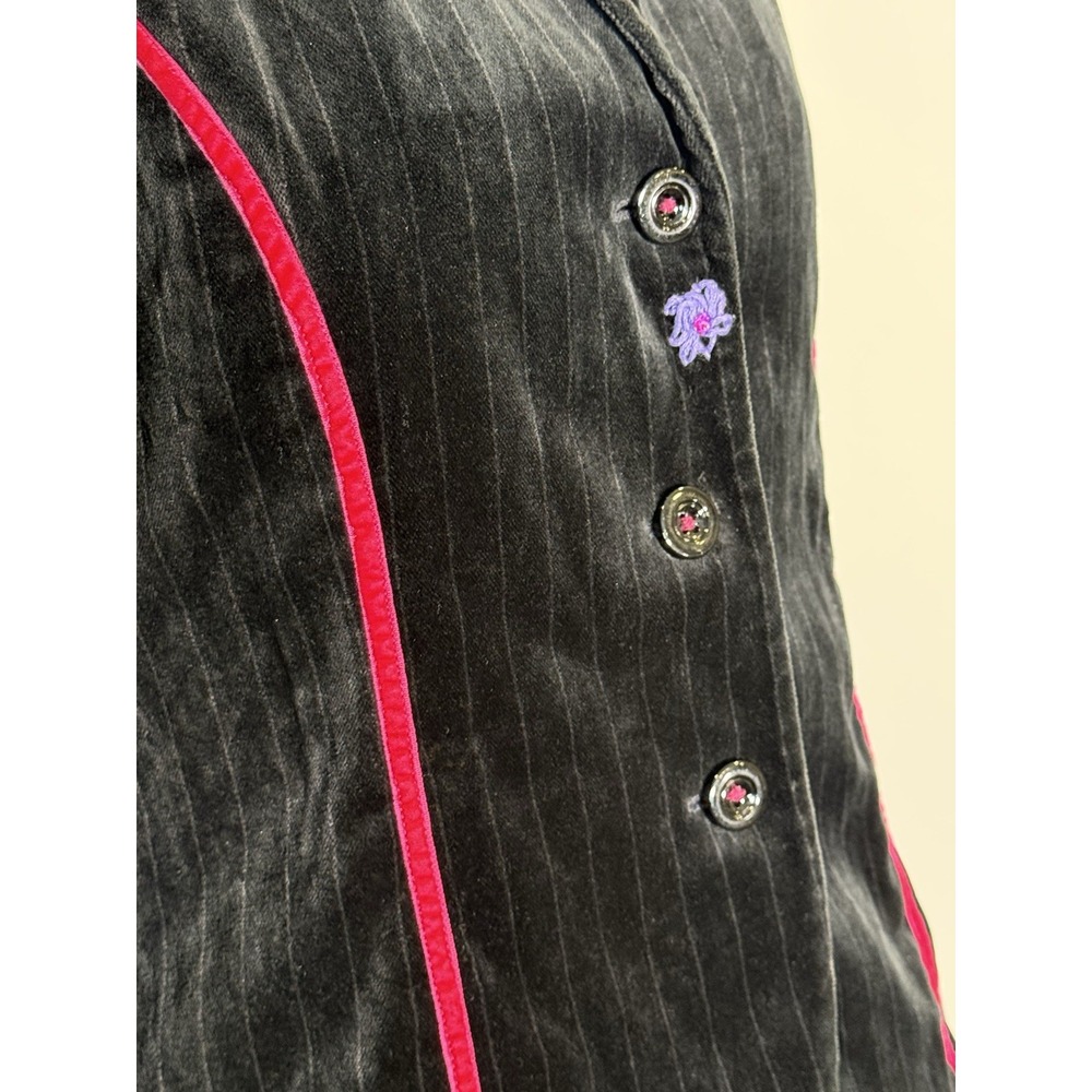 Womens Washable Fitted 100% Suede Leather Blazer Jacket Sz M Periwinkle Blue Y2K - Picture 5 of 14